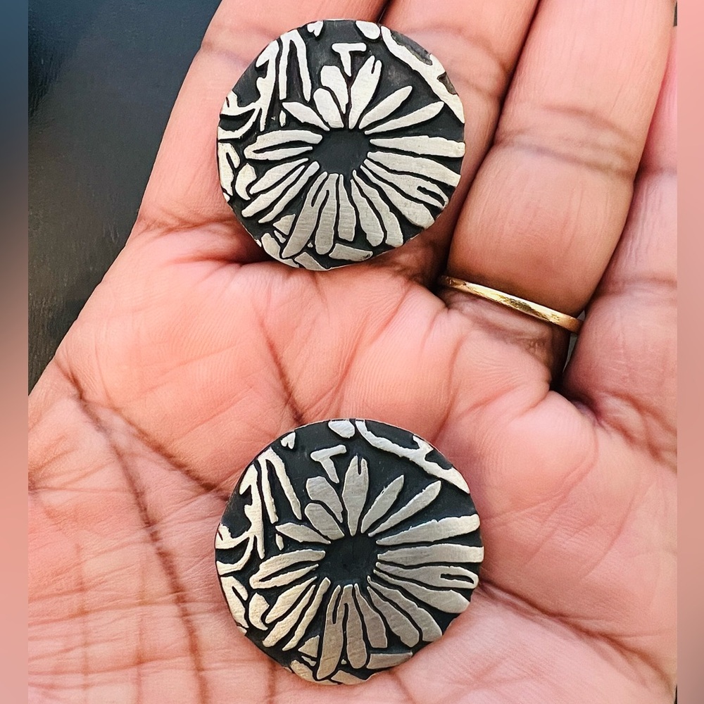 Handmadee Engraved Earrings